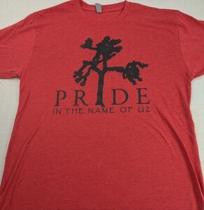 U2 Pride In The Name Of Love Red Concert Tee Size Large NWOT
